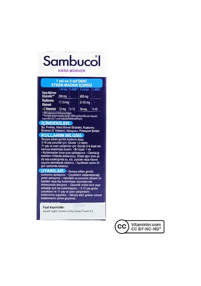 Sambucol Kids Kara Mürver Içeren Takviye Edici Gıda 3 Yaş 20 Ml