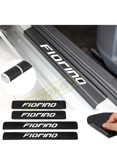 Fiat Fiorino Karbon Kapı Eşiği Sticker 4 Adet