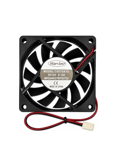 70x70x15 Dc Fan 7cm 12v 2 Uçlu 2p 0.14a