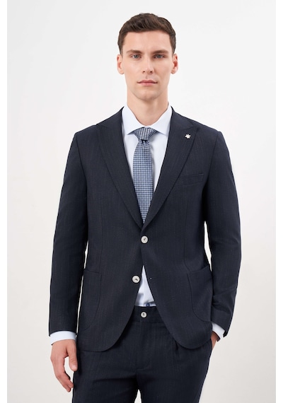 Morven Erkek Kiremit Dokuma Slim Fit Mono Yaka Ceket 25ks002001460 Kiremit
