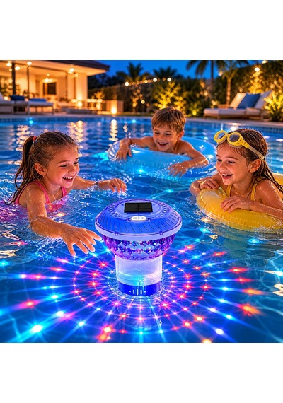 Hymark Güneş Enerjili Rgb Uzaktan Kumandalı Su Geçirmez Havuz Klor Şamandırası