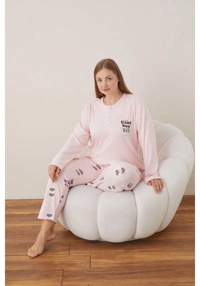 Boyraz Lindros Kadın Pamuklu Düğme Yaka Raporlu İnterlok Battal Pijama Takımı 05109 - 1 Adet Pembe Boyraz Lindros Kadın Pamuklu Düğme Yaka Raporlu İnterlok Battal Pijama Takımı 05109 - 1 Adet Pembe