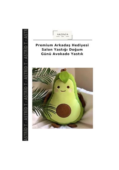 Premium Arkadaş Hediyesi Salon Yastığı Doğum Günü Avokado Yastık Çok Renkli
