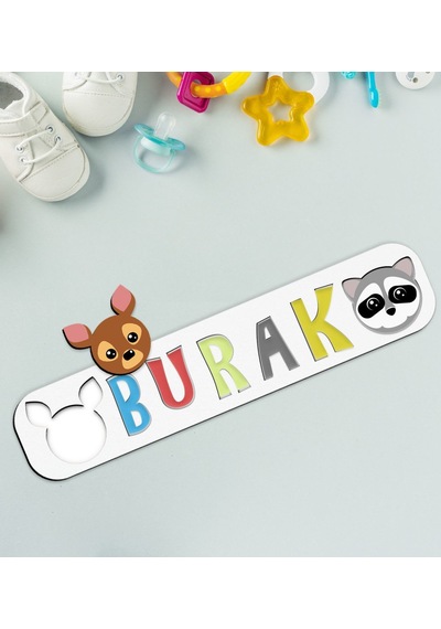 Bk Toys Çocuklara Özel Isimli Ahşap Eğitici Yapboz Puzzle-16