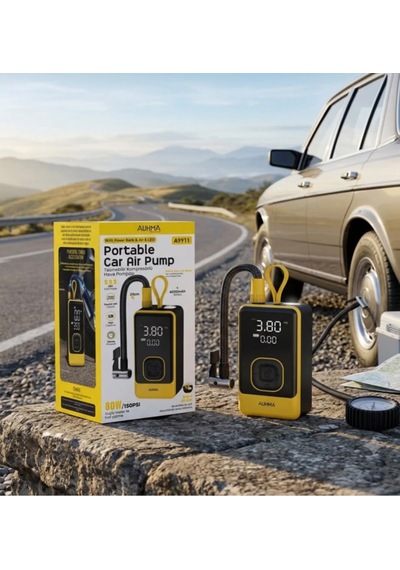 Auhma A9911 Dijital Lcd Ekranlı Dahili Led Fenerli 4000 Mah Hava Kompresörü / Powerbank Özellikli 0 - 150 Psı 0 - 10 Bar Auhma A9911 Dijital Lcd Ekranlı Dahili Led Fenerli 4000 Mah Hava Kompresörü / Powerbank Özellikli 0 - 150 Psı 0 - 10 Bar