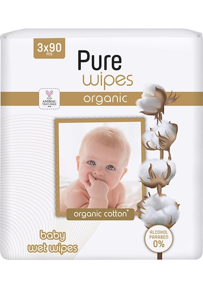Pure Wipes Pure Pamuklu Islak Havlu 3X90 Adet