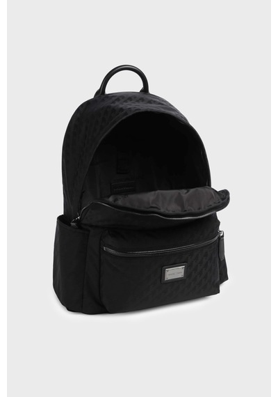 Emporio Armani Tamamı Logolu Ayarlanabilir Askılı Sırt Çantası Erkek Sırt Çantası Em006665 Af28798 Uc001 Siyah
