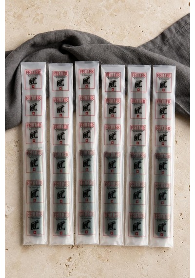Feller 6'lı Lazer Tırtıklı Paslanmaz Çelik Sebze Meyve Bıçağı 22x2.4 Cm - Antrasit Gri Saplı Soyma Seti