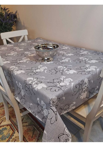 Elyaflı Pvc Masa Örtüsü Modern, Dayanıklı, Silinebilir Ve Şık Görünüm 01fnt1270 Gri