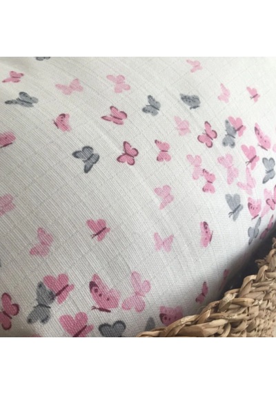 %100 Pamuklu Müslin Bebek Yastık Kılıfı 35x45 1 Adet Pembe