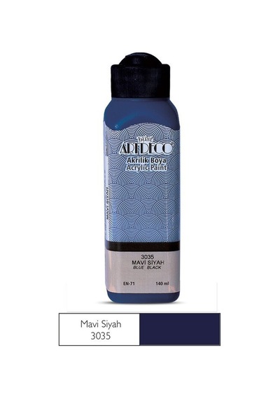 Artdeco Yeni Formül Akrilik Boya 140 Ml 3035 Mavi Siyah