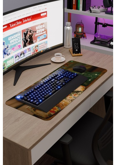 Yeni Yıl Kediler- Kedi- Yılbaşı V2 70x30 Xl Gaming Kauçuk Kaymaz Taban Mouse Pad Fare Altlığı