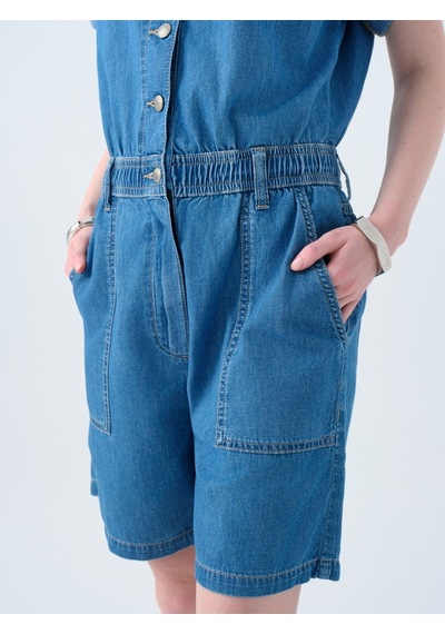Regular Fit Kadın Tulum Denim