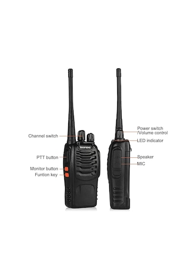 Bf-888s 5w Çift Bantlı, 16 Kanal, Flaş Işıklı, Acil Durum Alarmı, Programlanabilir, Arama Kurta