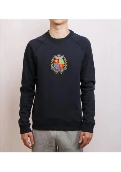 Superfly Erkek Nakışlı O Yaka Sweatshirt 20217 Siyah