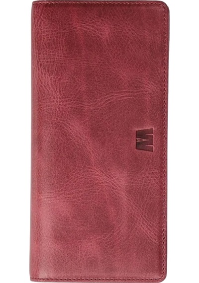 Mft Leather Hakiki Deri Unisex Telefon Bölmeli Cüzdan Golden 3367 Tiguan Bordo