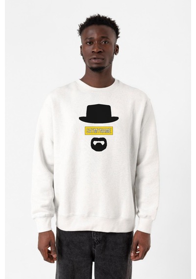 Breaking Bad Yellow Say My Name Head Beyaz Erkek 2ip Sweatshirt 001
