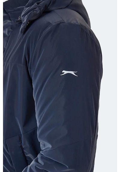 Slazenger Grım Erkek Çıkarılabilir Kapüşonlu Lacivert Mont & Kaban