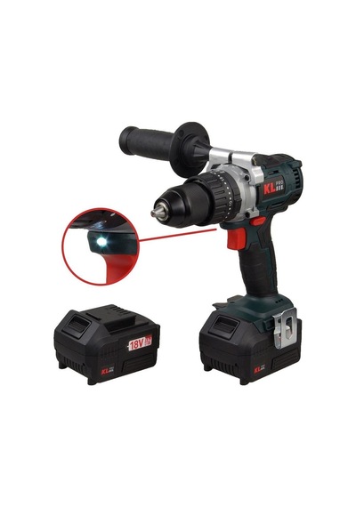 Klpro 18Volt-5.0Ah Li-Ion Kömürsüz Prof. Darbeli Matkap Kldm18B-5