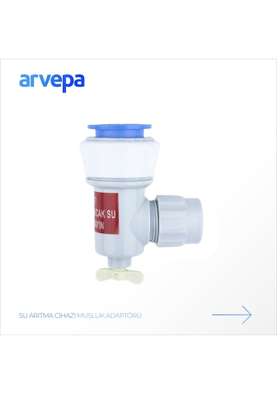 Arvepa Tezgahüstü Su Arıtma Cihazı Plastik Musluk Adaptörü - 3 Çıkışlı (1/4" Uyumlu)