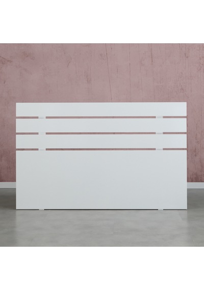 Pasifichome Huga Çift Kişilik Beyaz Yatak Başlık 140 Cm / 140 Cm Baza Başlık