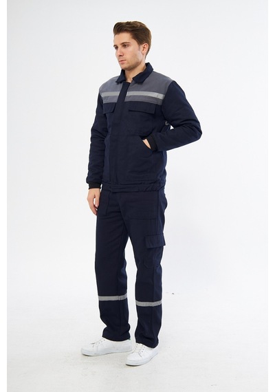 İş Takımı Mont+pantolon Reflektörlü %100 Pamuk
