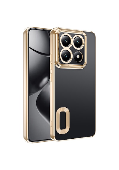 Xiaomi 14t Pro Kılıf Kamera Korumalı Logo Gösteren Zore Omega Kapak Siyah