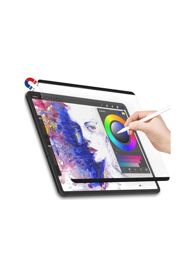 Apple Uyumlu iPad Pro 12.9" Inç 6.nesil 2022 M2 Inç Ekran Koruyucu Magnetic Mıknatıslı Kağıt Hissiyatlı