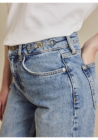 Brooks Brothers Mavi Kadın %100 Pamuk Denim Pantolon Bbss26fdp003