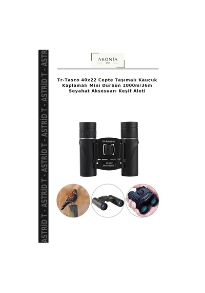 Tr-tasco 40x22 Cepte Taşımalı Kauçuk Kaplamalı Mini Dürbün 1000m/36m Seyahat Aksesuarı Keşif Aleti Diğer