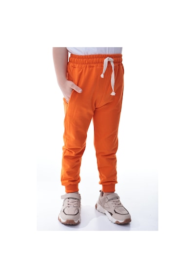 Unisex Çocuk %100 Pamuk Günlük Jogger Eşofman Altı 12 Ay 5 Yaş Turuncu