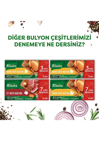 Knorr Tavuk Suyu Tablet Bulyon 12li X 7 Adet