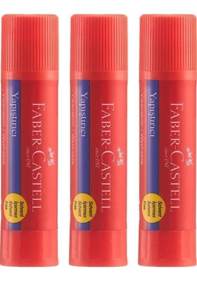 Faber Castell Stick Yapıştırıcı 10 Gram - 3 Adet