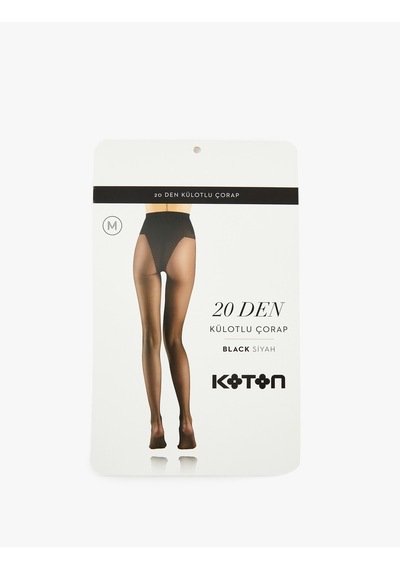 Koton 20 Den Külotlu Çorap Siyah 7wak80041aa