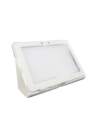 Transformer Pad Tf300 İle Uyumlu Standlı Deri Kılıf Beyaz Renk Kapaklı Kılıf