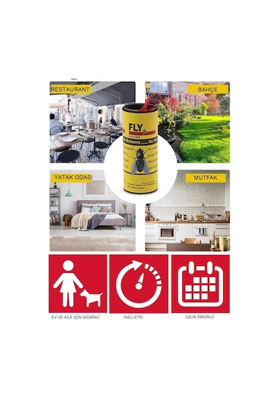 Transformacion 12 Adet Yapışkanlı Sinek Kapanı 74 Cm 716516