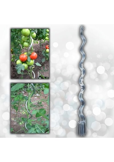 20 Adet 150 Cm Metal Spiral Bitki Destek Çubuğu Hobi Bahçesi Bitki Bağlama Teli Sebze Desteği Ve Çiçek Teli