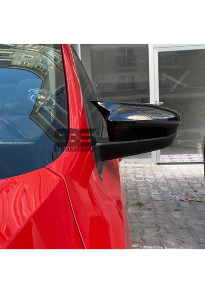 Skoda Rapid 2015-2017 Uyumlu Batman Yarasa Ayna Kapağı Piano Black Abs Plastikk