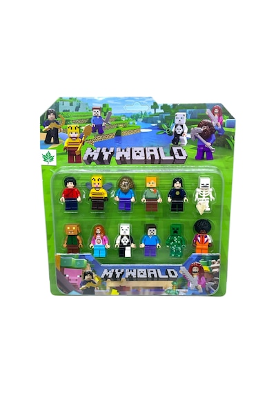 Minecraft Temalı Lego Şeklinde 12 Parça Figür Oyuncak
