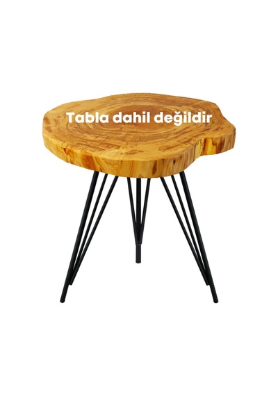 Metal Firkete Ahşap Ve Kütük Sehpa Ayağı 46 Cm - Masa Ayakları - 46 Cm Beyaz Diğer