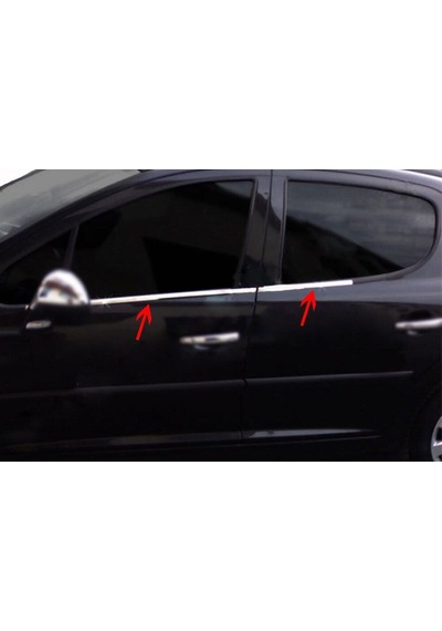 Peugeot 207 Hb Uyumlu Cam Çıtası 4 Parça 2006-2012 Paslanmaz Krom