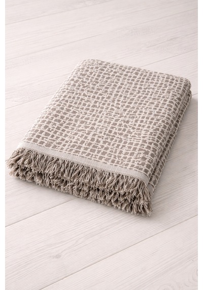 Çakıl Desen Kaymaz Yıkanabilir Pamuklu Koltuk/çekyat Örtüsü 180x220 Ebat Oturma Ve Sırt Vizon