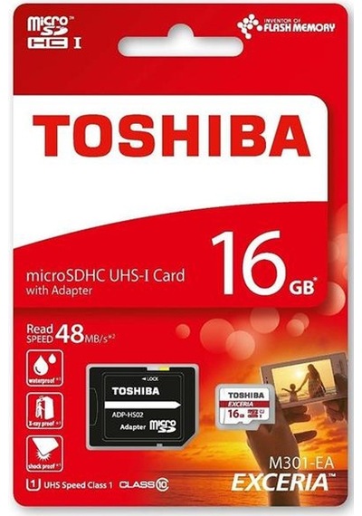Toshiba 16Gb 48Mb/Sclass10 M301-Ea Thn-M301R0160Ea Micro Sd Kartı