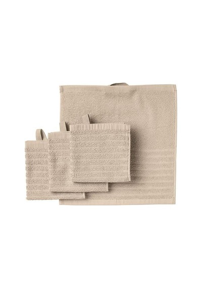 4 Adet El Havlusu, Bej Renk Meridyendukkan 30x30 Cm Pamuk,4 Li El-kurulama Havlu Genel