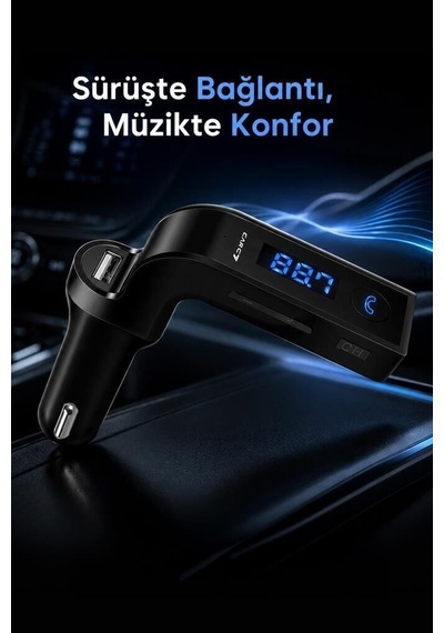 Transmitter Usb Girişli Android Ios Uyumlu Bluetooth Carg7 Siyah Pratik Cihaz Kablosuz