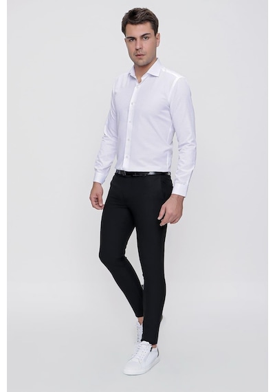 Efor P 1086 Slim Fit Siyah Spor Pantolon Siyah