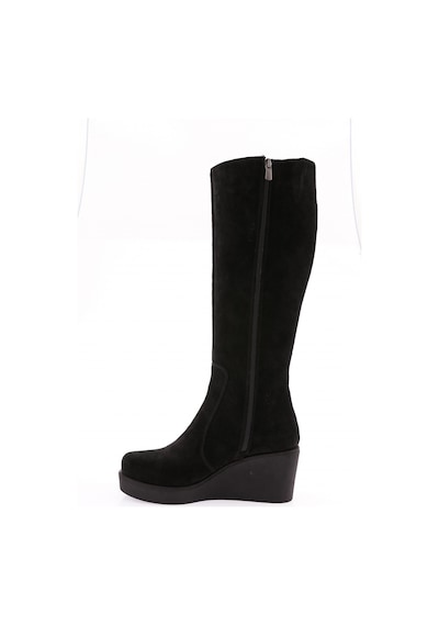 Dgn 22505-22k Kadin Dolgu Taban Fermuarli Uzun Çizme 22505-2-R1680 Siyah