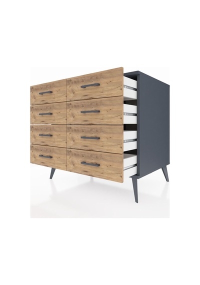 Kronos Şifonyer 8 Çekmeceli 88x59x80 Antrasit-antrasit/çam Antrasit/çam Kronos Şifonyer 8 Çekmeceli 88x59x80 Antrasit-antrasit/çam Antrasit/çam