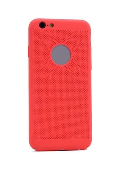 Apple İphone 6s Plus İle Uyumlu Kılıfı Delikli Mat Renkli Parmak İzi Bırakmayan Kamera Lens Korumalı Sert Silikon İnce Kapak Pembe