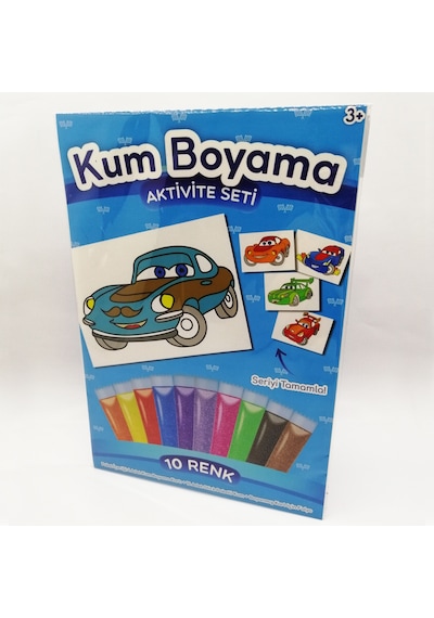 Ihtiyar Yarışçı Araba Kum Boyama Aktivite Seti